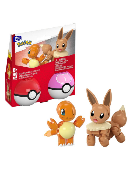 MEGA Juguete de Construcción Pokémon Charmander y Eevee MEGA Juguete de Construcción Pokémon Charmander y Eevee