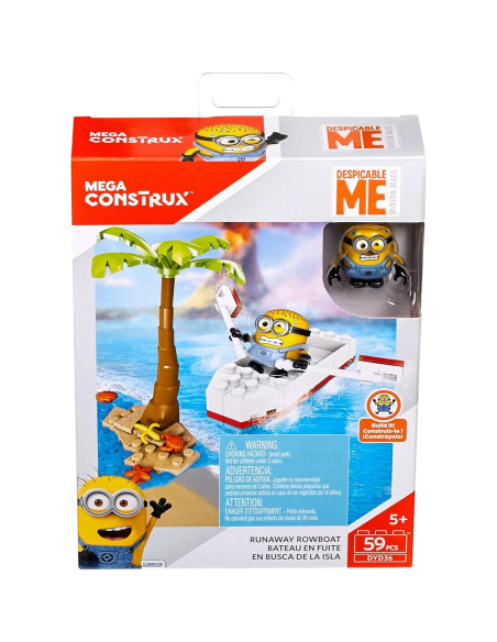 Mega Construx Minion Bote a la Deriva con Palmera Mega Construx Minion Bote a la Deriva con Palmera