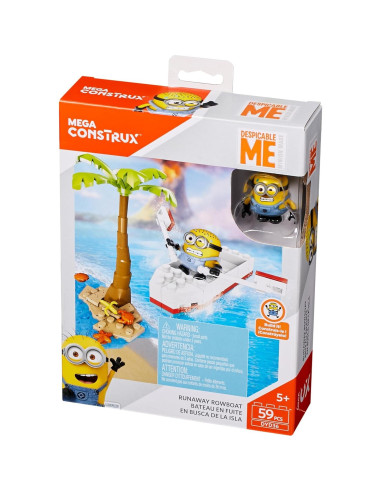 Mega Construx Minion Bote a la Deriva con Palmera