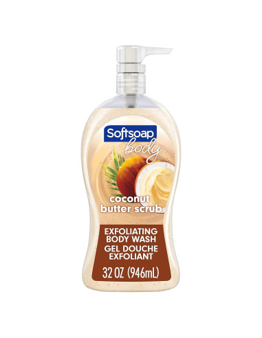 Jabón de Cuerpo Softsoap Exfoliante Manteca de Coco 946ml