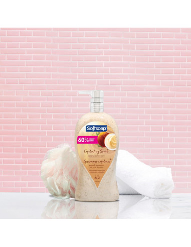 Jabón de Cuerpo Softsoap Exfoliante Manteca de Coco 946ml