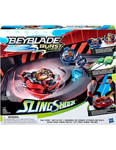 Beyblade Burst Slingshock Rail Rush Set - 2 Tops y Lanzadores 2