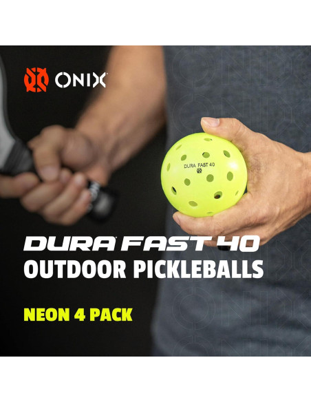 Pelotas de Pickleball Onix Dura 40 - 4 Paquete Neón Pelotas de Pickleball Onix Dura 40 - 4 Paquete Neón
