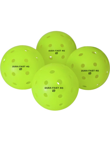 Pelotas de Pickleball Onix Dura 40 - 4 Paquete Neón