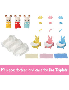 Juego de Cuidado de Trillizos Calico Critters - 3 Figuras 2