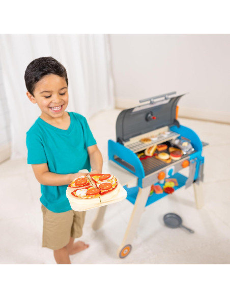 Parrilla de Barbacoa de Madera Melissa & Doug con Horno y Accesorios Parrilla de Barbacoa de Madera Melissa & Doug con Horno y Accesorios