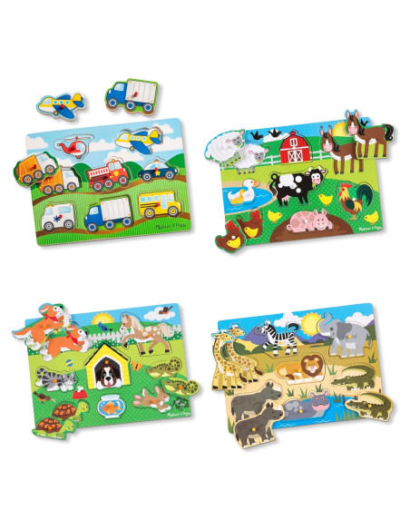 Rompecabezas de Clavos de Madera Melissa & Doug 4-Pack Rompecabezas de Clavos de Madera Melissa & Doug 4-Pack