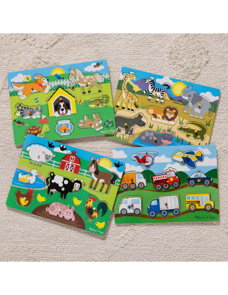 Rompecabezas de Clavos de Madera Melissa & Doug 4-Pack Rompecabezas de Clavos de Madera Melissa & Doug 4-Pack