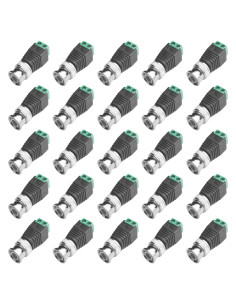 Adaptador BNC Macho a Macho 28 Piezas para CCTV Cat5/Cat6
