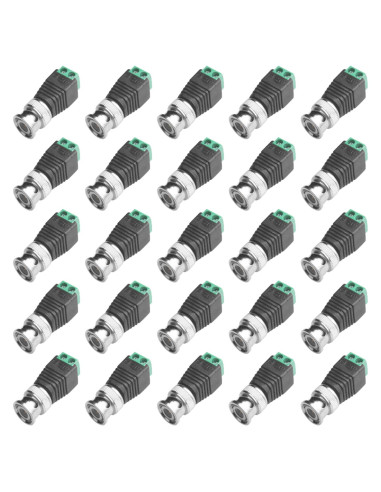 Adaptador BNC Macho a Macho 28 Piezas para CCTV Cat5/Cat6
