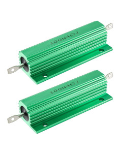 2 Piezas Resistencias de Alambre Enrollado 100W 4 Ohm Aluminio