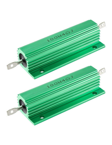 2 Piezas Resistencias de Alambre Enrollado 100W 4 Ohm Aluminio 2 Piezas Resistencias de Alambre Enrollado 100W 4 Ohm Aluminio