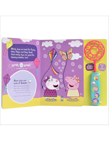 Peppa Pig - Lots of Bubbles! - Bubble Wand Songbook - Toy Bubble Wand Plays 5 Songs - PI Kids