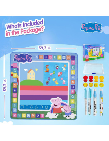 Alfombra de Dibujo de Agua LUPPA 100x100cm Peppa Pig