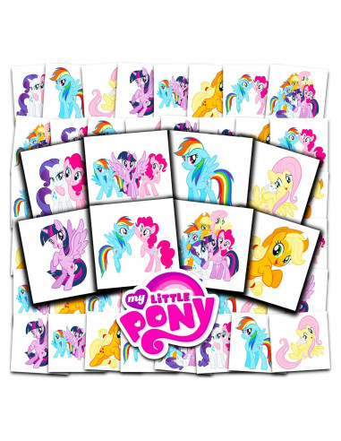 Tatuajes Temporales Mis Pequeños Ponis - 70+ Tatuajes 5.08 cm