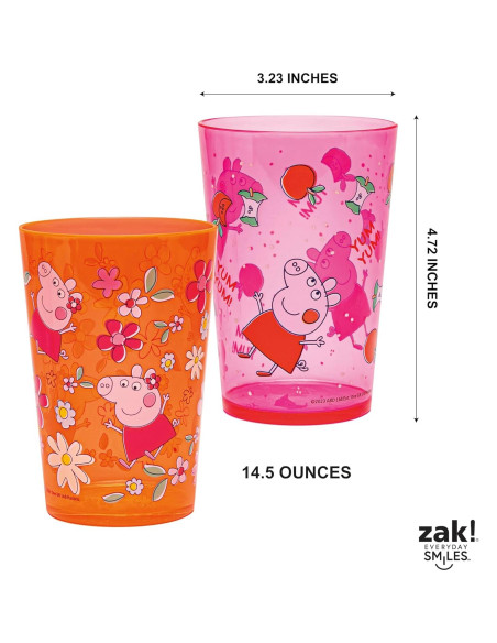Conjunto de 4 Vasos Apilables Peppa Pig - Zak Designs Conjunto de 4 Vasos Apilables Peppa Pig - Zak Designs