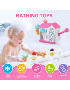 Juguete de Baño Gretex Helado de Burbujas Rosa 28.5cm 2