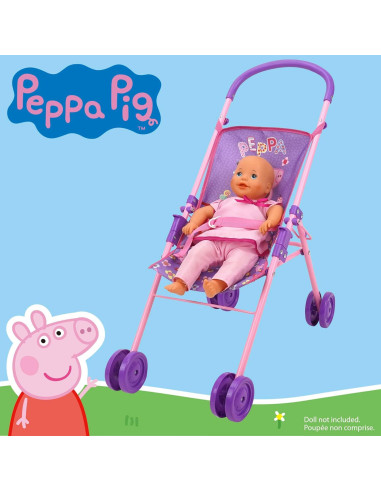 Set Peppa Pig Paseo y Alimentación 8 Piezas - Morado/Rosa