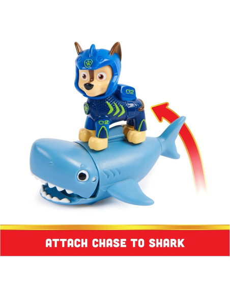 Figuras de Acción PAW Patrol Aqua Pups Chase y Tiburón Figuras de Acción PAW Patrol Aqua Pups Chase y Tiburón