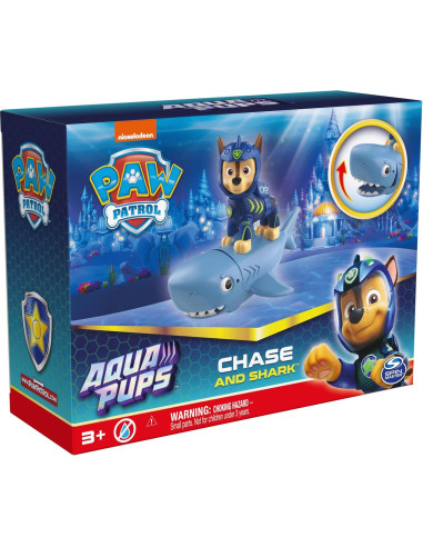 Figuras de Acción PAW Patrol Aqua Pups Chase y Tiburón