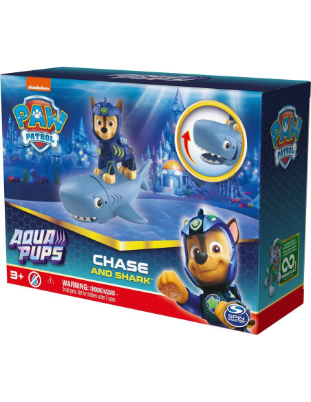 Figuras de Acción PAW Patrol Aqua Pups Chase y Tiburón Figuras de Acción PAW Patrol Aqua Pups Chase y Tiburón