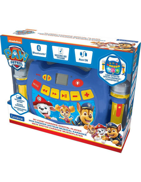 Reproductor Karaoke Paw Patrol Lexibook Bluetooth 0.54kg Reproductor Karaoke Paw Patrol Lexibook Bluetooth 0.54kg