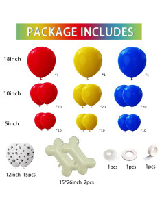 Guirnalda de Globos de Patas de Perro EASUTE 110 Piezas 2
