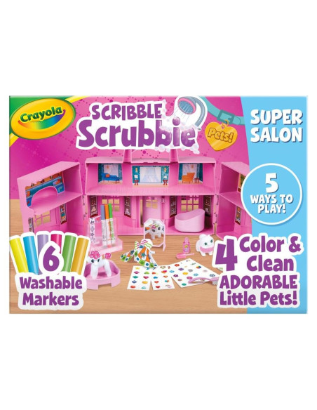 Crayola Scribble Scrubbie Super Salón, Juguete Lavable Crayola Scribble Scrubbie Super Salón, Juguete Lavable
