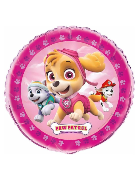 Globo Mylar Rosa Paw Patrol 45.72 cm - Fiesta Cumpleaños Globo Mylar Rosa Paw Patrol 45.72 cm - Fiesta Cumpleaños