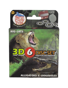 Juguete WARM FUZZY Cocodrilo y Gato Grande 6 Ruedas 3D 2