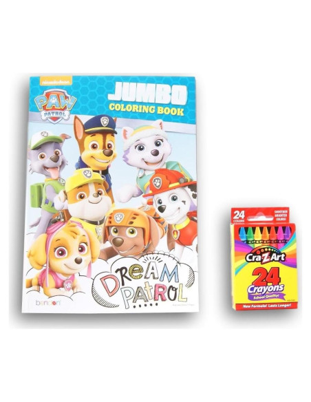 Libro para Colorear Paw Patrol Bendon con 24 Crayones Libro para Colorear Paw Patrol Bendon con 24 Crayones
