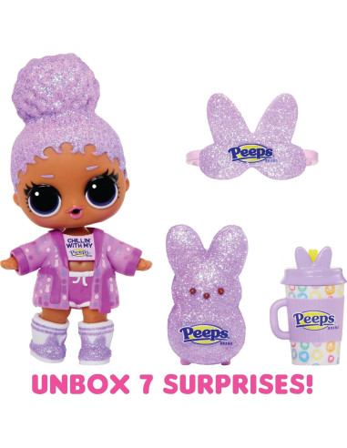 Muñeca L.O.L. Surprise! Ama Mini Dulces Peeps Conejito Acogedor - 7 Sorprisas, Edición Limitada