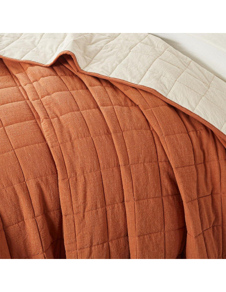 Juego de Ropa de Cama 3 Piezas Softpage Reina Algodón Naranja Juego de Ropa de Cama 3 Piezas Softpage Reina Algodón Naranja