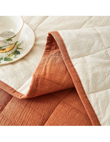 Juego de Ropa de Cama 3 Piezas Softpage Reina Algodón Naranja