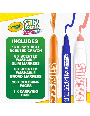 Set de Arte Crayola Silly Scents con Crayones y Marcadores