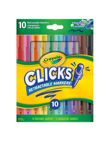 Marcadores Lavables Crayola 10 Colores Retráctiles