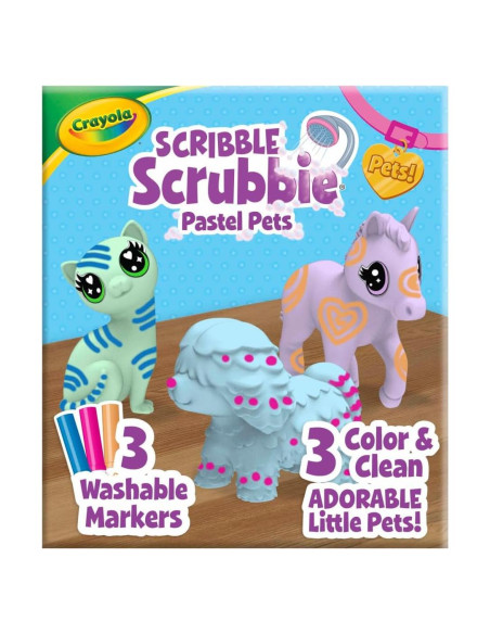 Crayola Scribble Scrubbie Mascotas Pastel 3ct Juguete Creativo Crayola Scribble Scrubbie Mascotas Pastel 3ct Juguete Creativo