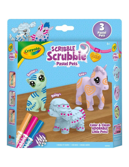 Crayola Scribble Scrubbie Mascotas Pastel 3ct Juguete Creativo Crayola Scribble Scrubbie Mascotas Pastel 3ct Juguete Creativo