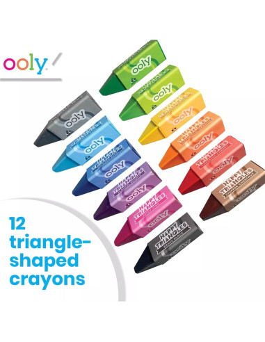 Crayones Jumbo Triángulo Ooly Set 12 Unidades No Tóxicos