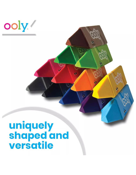 Crayones Jumbo Triángulo Ooly Set 12 Unidades No Tóxicos Crayones Jumbo Triángulo Ooly Set 12 Unidades No Tóxicos