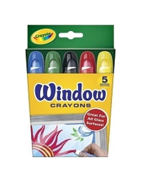 Crayones de Ventana Lavables Crayola 5 Unidades Asortidos Crayones de Ventana Lavables Crayola 5 Unidades Asortidos