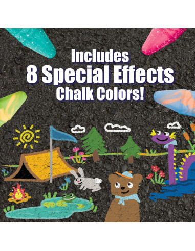 Tiza de Acera Lavable Crayola 64 Colores Brillantes