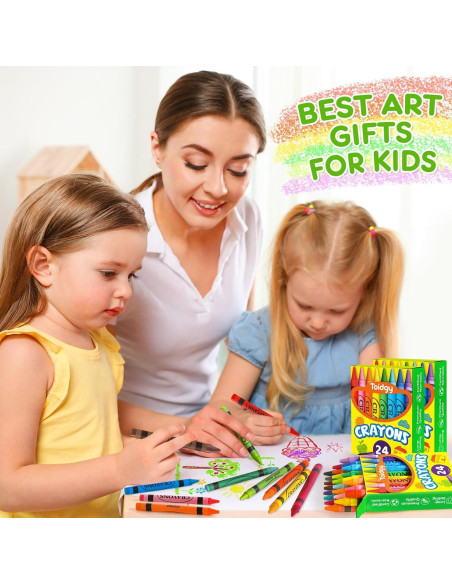Crayones Toidgy 24 Colores No Tóxicos para Niños Crayones Toidgy 24 Colores No Tóxicos para Niños