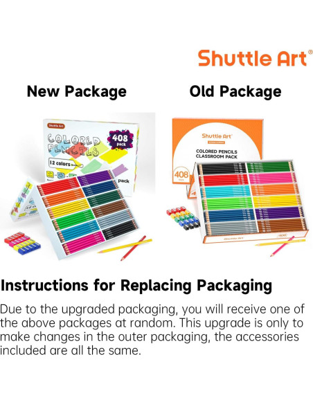Lápices de Colores Shuttle Art 408 Paquetes Multicolor Lápices de Colores Shuttle Art 408 Paquetes Multicolor