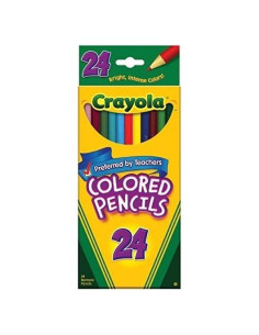 Lápices de colores Crayola 24 unidades - Mina gruesa y suave