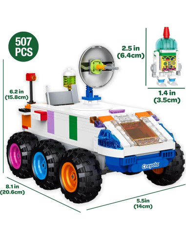 Automóvil Crayola Cruiser Lunar 507 Piezas con Satélite