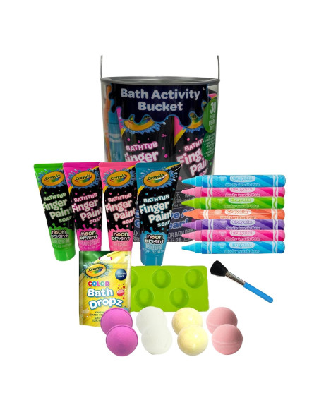 Cubeta de Actividad de Baño Crayola Set Neón 30 Piezas Cubeta de Actividad de Baño Crayola Set Neón 30 Piezas