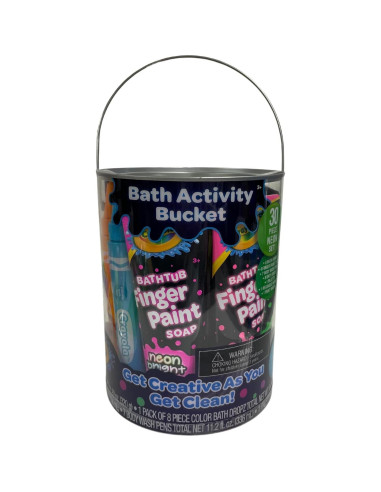 Cubeta de Actividad de Baño Crayola Set Neón 30 Piezas