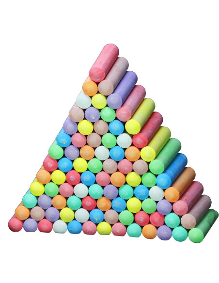 Tizas de Acera Jumbo JOYIN 120 Piezas Lavables para Niños Tizas de Acera Jumbo JOYIN 120 Piezas Lavables para Niños