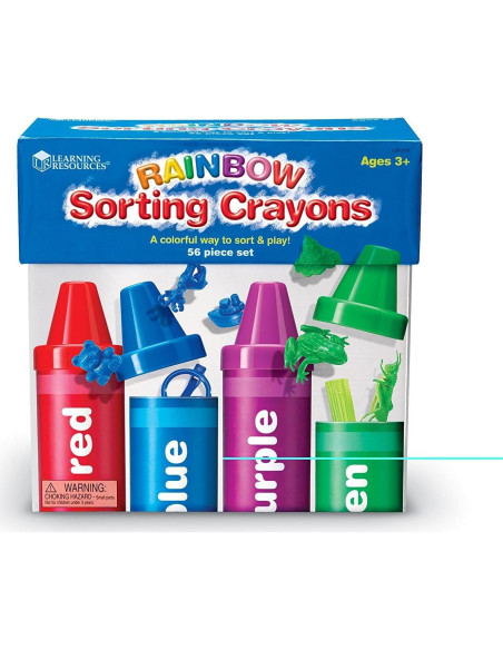Crayones de Clasificación Arcoíris Learning Resources 56 Piezas Crayones de Clasificación Arcoíris Learning Resources 56 Piezas